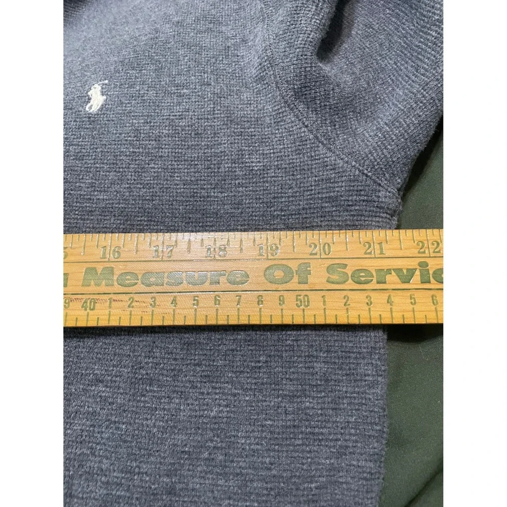 Polo Ralph Lauren Thermal Shirt Mens XL Grey Waffle Knit Long Sleeve Sleepwear